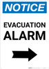 Notice: Evacuation Alarm Right Arrow Portrait Notice: Evacuation Alarm Right Arrow Portrait