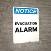 Notice: Evacuation Alarm Portrait