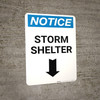 Notice: Storm Shelter Down Arrow Portrait