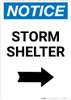 Notice: Storm Shelter Right Arrow Portrait