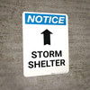 Notice: Storm Shelter Up Arrow Portrait
