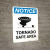 Notice: Tornado Safe Area with Icon Portrait Notice: Tornado Safe Area with Icon Portrait