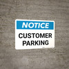 Notice: Customer Parking Landscape