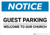 Notice: Guest Parking - Welcome To Our Church Landscape Notice: Guest Parking - Welcome To Our Church Landscape