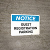Notice: Guest Registration Parking Landscape