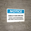 Notice: Park At Your Own Risk Landscape