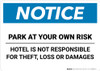 Notice: Park At Your Own Risk Landscape