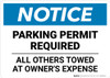 Notice: Parking Permit Required - All Others Towed Landscape Notice: Parking Permit Required - All Others Towed Landscape