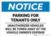 Notice: Parking for Tenants Only Landscape Notice: Parking for Tenants Only Landscape