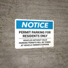 Notice: Permit Parking for Residents Only - Vehicles Without Valid Parking Permits Landscape