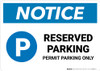 Notice: Reserved Parking - Permit Parking Only Landscape