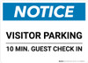 Notice: Visitor Parking - 10 Min. Guest Check In Landscape Notice: Visitor Parking - 10 Min. Guest Check In Landscape