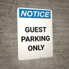 Notice: Guest Parking Only Portrait Notice: Guest Parking Only Portrait