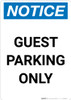 Notice: Guest Parking Only Portrait Notice: Guest Parking Only Portrait