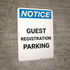Notice: Guest Registration Parking Portrait