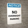 Notice: No Overnight Parking Portrait