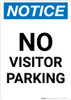 Notice: No Visitor Parking Portrait