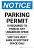 Notice: Parking Permit Is Required To Park In Any Unmarked Space Portrait Notice: Parking Permit Is Required To Park In Any Unmarked Space Portrait
