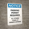 Notice: Parking Permit Required Portrait