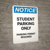 Notice: Student Parking Only - Parking Permit Required Portrait