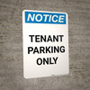Notice: Tenant Parking Only Portrait Notice: Tenant Parking Only Portrait