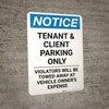 Notice: Tenant and Client Parking Only - Violators Towed Away with Icon Portrait