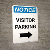 Notice: Visitor Parking with Right Arrow Portrait Notice: Visitor Parking with Right Arrow Portrait