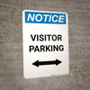 Notice: Visitor Parking with Bidirectional Arrow Portrait