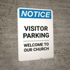 Notice: Visitor Parking - Welcome To Our Church Portrait
