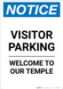 Notice: Visitor Parking - Welcome To Our Temple Portrait