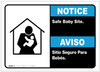 Notice: Bilingual Spanish Safe Baby Site Landscape - Label