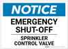 Notice: Emergency Shut-Off - Sprinkler Control Valve Landscape - Label Notice: Emergency Shut-Off - Sprinkler Control Valve Landscape - Label
