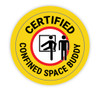 Certified Confined Space Buddy - Hard Hat Sticker Certified Confined Space Buddy - Hard Hat Sticker