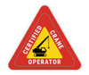 Certified Crane Operator Red Triangle - Hard Hat Sticker