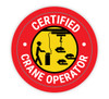 Certified Crane Operator Red - Hard Hat Sticker Certified Crane Operator Red - Hard Hat Sticker