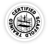 Certified Scaffold Trained - Hard Hat Sticker Certified Scaffold Trained - Hard Hat Sticker