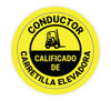 Qualified Forklift Driver Spanish - Hard Hat Sticker Qualified Forklift Driver Spanish - Hard Hat Sticker