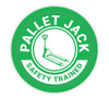 Pallet Jack Safety Trained - Hard Hat Sticker Pallet Jack Safety Trained - Hard Hat Sticker