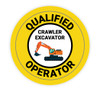 Qualified Crawler Excavator Operator - Hard Hat Sticker Qualified Crawler Excavator Operator - Hard Hat Sticker