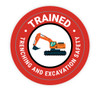 Trained Trenching and Excavation Safety - Hard Hat Sticker