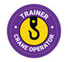 Trained Crane Operator Purple - Hard Hat Sticker