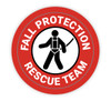 Fall Protection Rescue Team - Hard Hat Sticker Fall Protection Rescue Team - Hard Hat Sticker