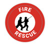 Fire Rescue Red - Hard Hat Sticker