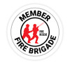 Member Fire Brigade Fire Rescue - Hard Hat Sticker