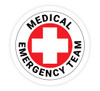 Medical Emergency Team with Cross Symbol - Hard Hat Sticker