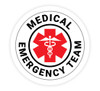 Medical Emergency Team with Health Symbols - Hard Hat Sticker Medical Emergency Team with Health Symbols - Hard Hat Sticker