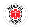 Medical Group with Health Symbols - Hard Hat Sticker