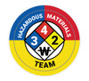 Hazardous Materials Team with NFPA Symbol - Hard Hat Sticker