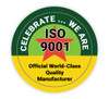 ISO 9001 - Offical World-Class Quality Manufacturer with Star - Hard Hat Sticker