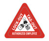 Lock-out Tag-out - Authorized Employee Triangle - Hard Hat Sticker